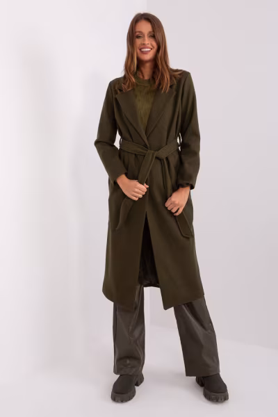 Płaszcz Damski Model TW-PL-BI-5312-1.31 Khaki - Och Bella — zdjęcie 1