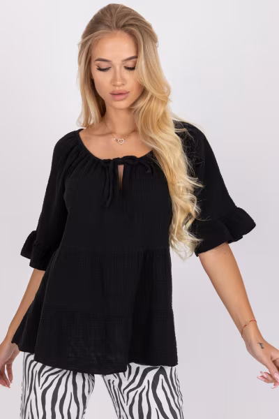 Bluzka Model TW-BZ-BI-90013.27X Black - Och Bella — zdjęcie 1
