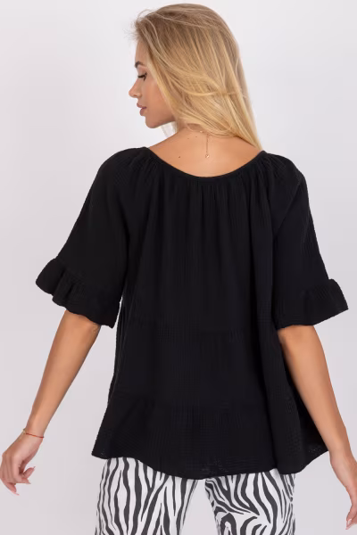 Bluzka Model TW-BZ-BI-90013.27X Black - Och Bella — zdjęcie 3