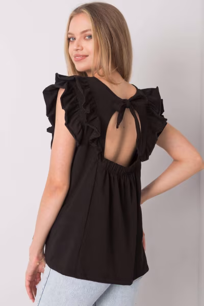 Bluzka Model TW-BZ-OB023.18P Black - Och Bella — zdjęcie 3