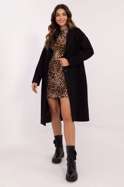 Płaszcz Damski Model TW-PL-BI-7298-2.14 Black - Och Bella — zdjęcie 1
