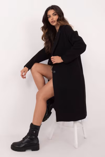 Płaszcz Damski Model TW-PL-BI-7298-2.14 Black - Och Bella — zdjęcie 2
