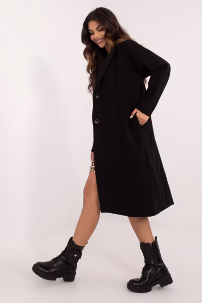 Płaszcz Damski Model TW-PL-BI-7298-2.14 Black - Och Bella — zdjęcie 3