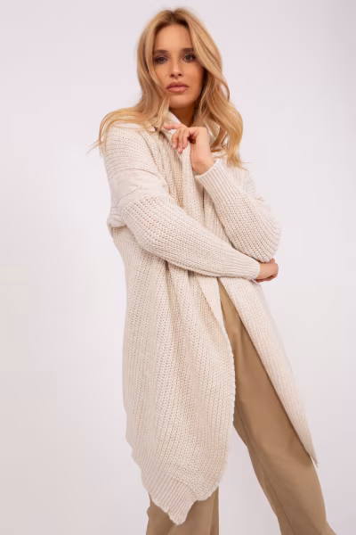 Sweter Kardigan Model TW-SW-BI-305.99P Light Beige - Och Bella — zdjęcie 1