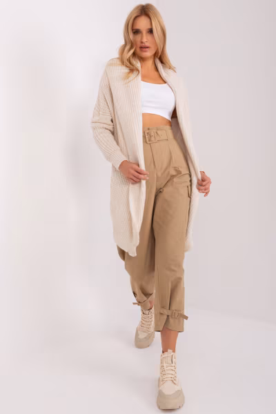 Sweter Kardigan Model TW-SW-BI-305.99P Light Beige - Och Bella — zdjęcie 2