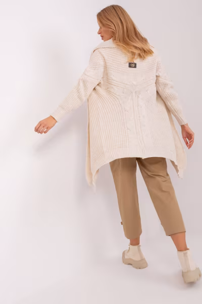 Sweter Kardigan Model TW-SW-BI-305.99P Light Beige - Och Bella — zdjęcie 3