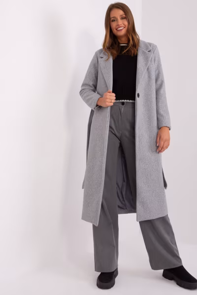 Płaszcz Damski Model TW-PL-BI-5312-1.31 Grey - Och Bella — zdjęcie 1