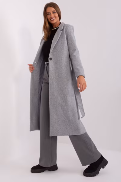 Płaszcz Damski Model TW-PL-BI-5312-1.31 Grey - Och Bella — zdjęcie 3