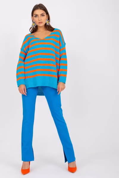 Sweter Damski Model TW-SW-BI-M59.25 Blue - Och Bella — zdjęcie 2