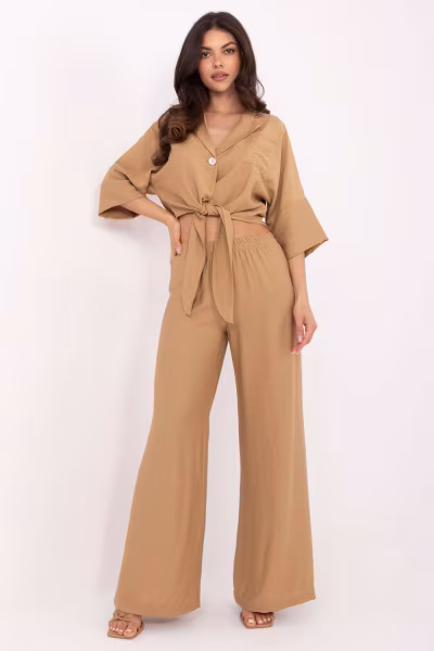 Spodnie Komplet Model TW-KMPL-BI-2469-1.61 Camel - Och Bella — zdjęcie 1