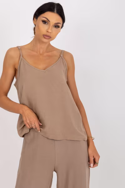 Koszulka Top Model TW-TP-BE-A290.33P Dark Beige - Och Bella — zdjęcie 1