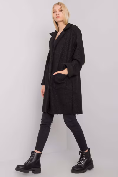 Płaszcz Damski Model TW-PL-BI-21717.40P Black - Och Bella — zdjęcie 1