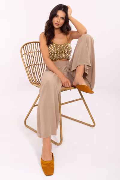 Spodnie Damskie Model TW-SP-BI-3069.94 Brown - Och Bella — zdjęcie 2