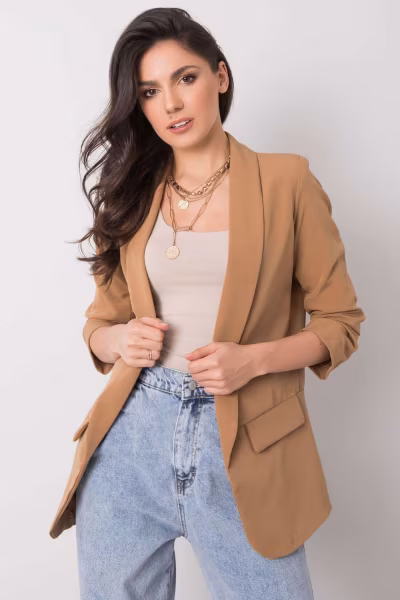 Żakiet Model TW-ZT-BI-22520.14 Camel - Och Bella — zdjęcie 2