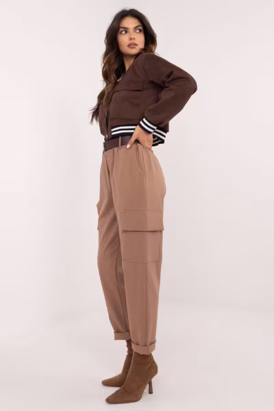 Spodnie Damskie Model TW-SP-BI-6-1313.47 Light Brown - Och Bella — zdjęcie 2