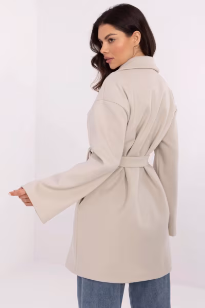Płaszcz Damski Model TW-PL-BI-28987.85 Light Beige - Och Bella — zdjęcie 3