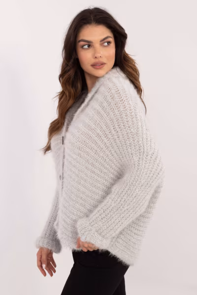 Sweter Damski Model TW-SW-BI-25002.88P Light Grey - Och Bella — zdjęcie 3
