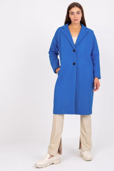 Płaszcz Damski Model TW-PL-BI-7298-1.15 Dark Blue - Och Bella — zdjęcie 1