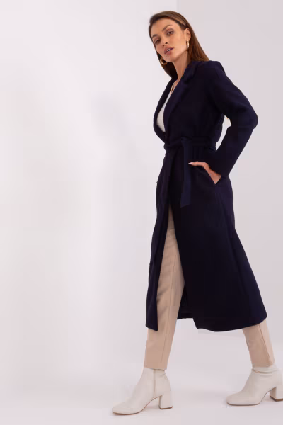 Płaszcz Damski Model TW-PL-BI-5312-1.31 Navy - Och Bella — zdjęcie 2