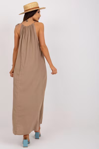 Sukienka Model TW-SK-BE-203D.38P Dark Beige - Och Bella — zdjęcie 3