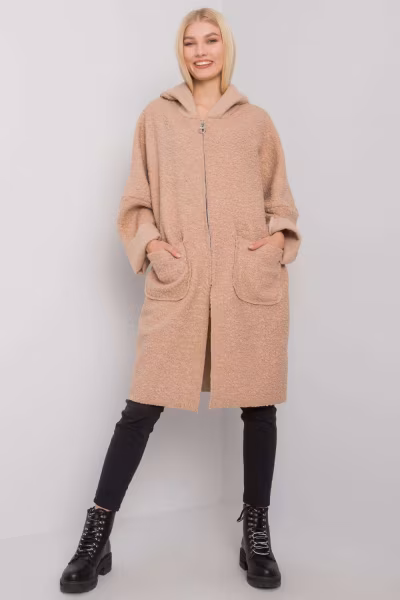 Płaszcz Damski Model TW-PL-BI-21715.63P Beige - Och Bella — zdjęcie 2