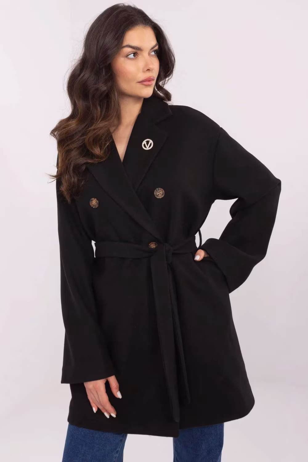 Płaszcz Damski Model TW-PL-BI-28987.85 Black - Och Bella