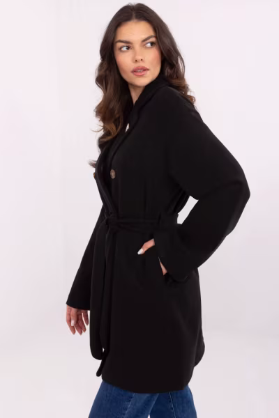 Płaszcz Damski Model TW-PL-BI-28987.85 Black - Och Bella — zdjęcie 2