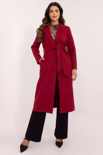Płaszcz Damski Model TW-PL-BI-5312-1.31 Bordo - Och Bella — zdjęcie 1
