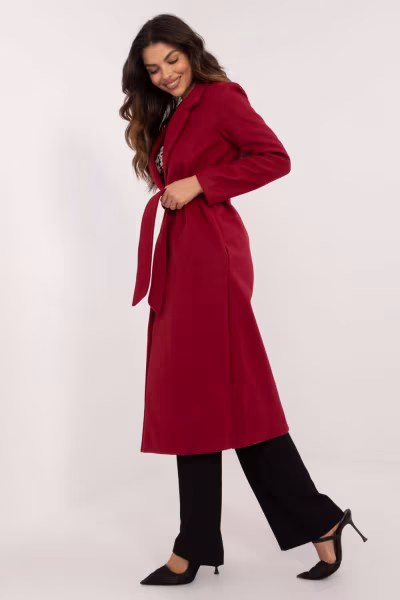 Płaszcz Damski Model TW-PL-BI-5312-1.31 Bordo - Och Bella — zdjęcie 2
