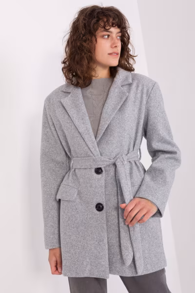 Płaszcz Damski Model TW-PL-BI-2022320.01X Grey - Och Bella — zdjęcie 1