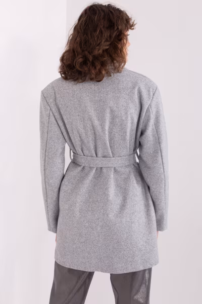 Płaszcz Damski Model TW-PL-BI-2022320.01X Grey - Och Bella — zdjęcie 3