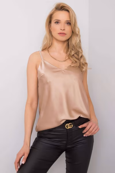Koszulka Top Model TW-TP-BI-8256.97 Camel - Och Bella — zdjęcie 1