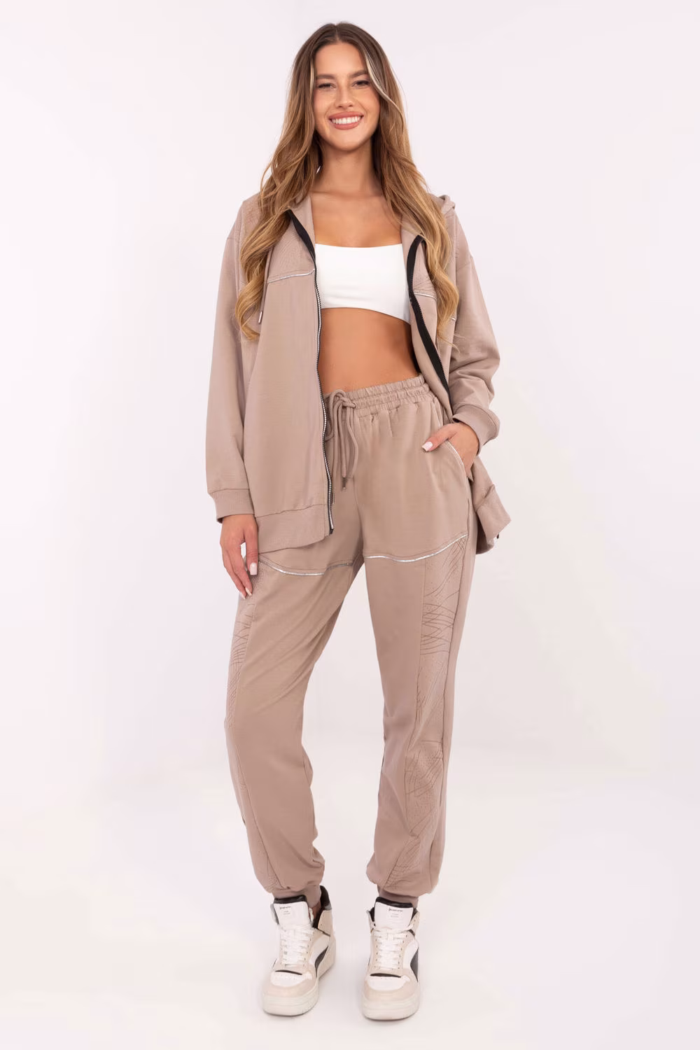 Spodnie Komplet Model RV-KMPL-A881.15 Dark Beige - Relevance