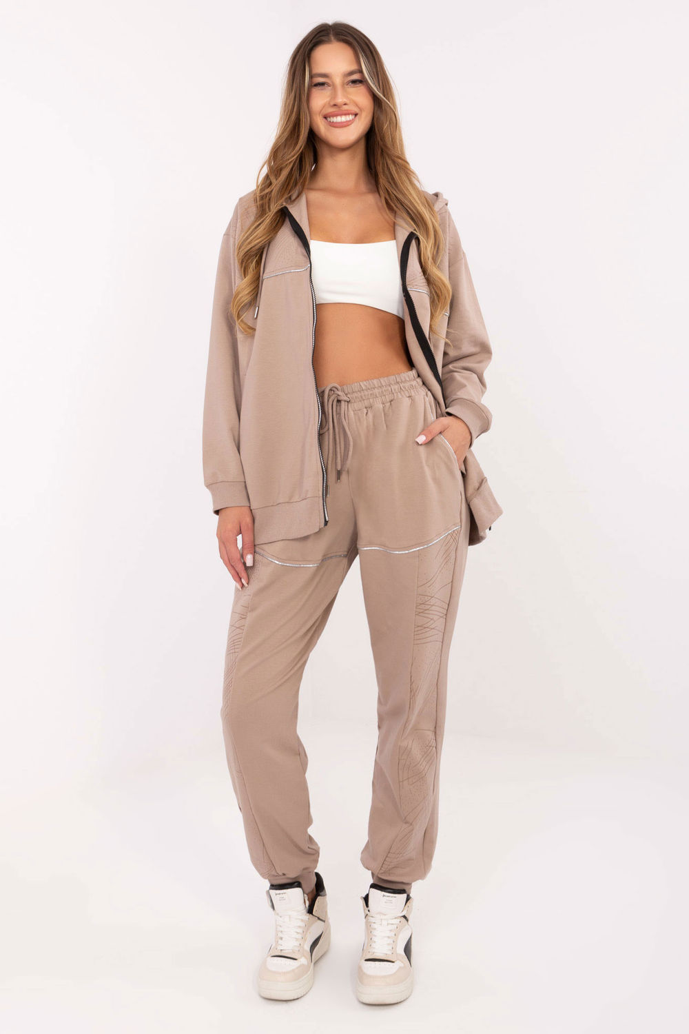 Spodnie Komplet Model RV-KMPL-A881.15 Dark Beige - Relevance