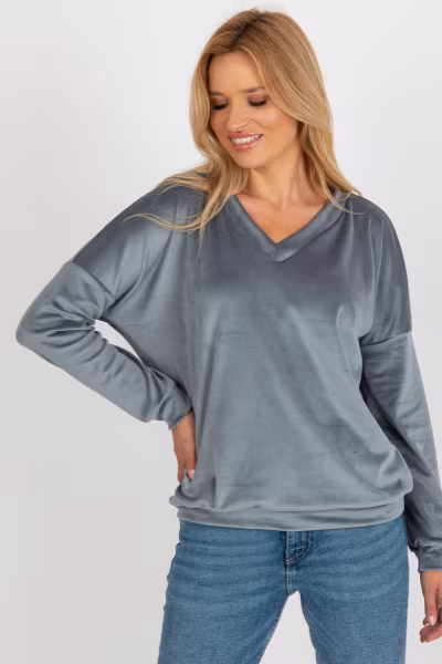 Bluza Damska Model RV-BL-8441.07P Grey/Blue - Relevance — zdjęcie 1