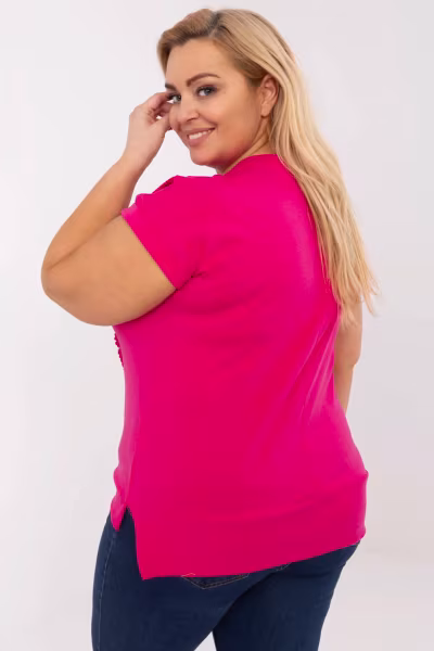 Bluzka Model RV-BZ-A542.12P Fuksja - Relevance — zdjęcie 3