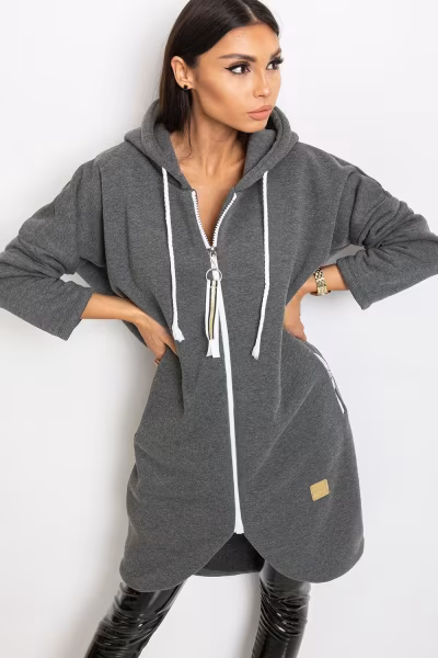 Bluza Damska Model RV-BL-4742.20P Dark Grey - Relevance — zdjęcie 1