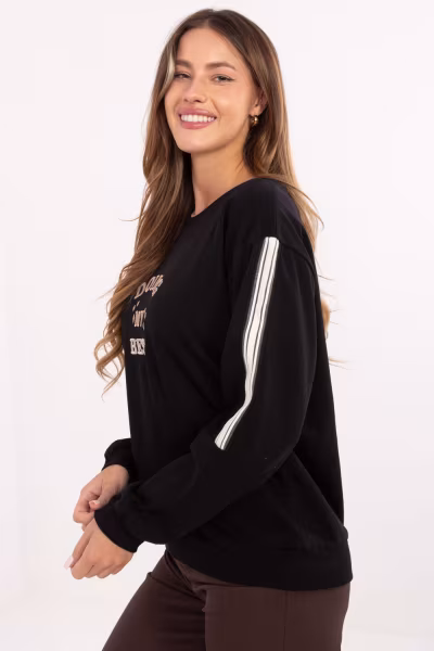 Bluza Damska Model RV-BL-A942.62 Black - Relevance — zdjęcie 2