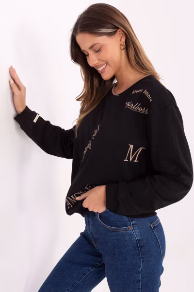 Bluza Damska Model RV-BL-A968.00 Black - Relevance — zdjęcie 2