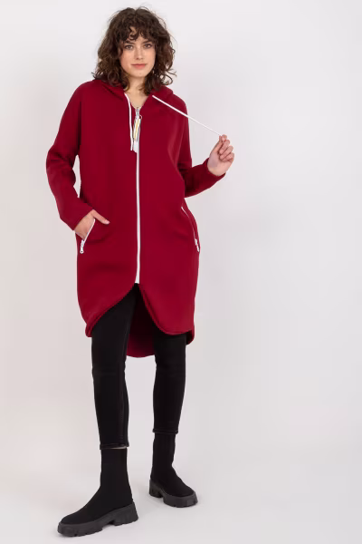 Bluza Damska Model RV-BL-4742.20P Bordo - Relevance — zdjęcie 2