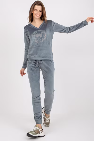 Spodnie Komplet Model RV-KMPL-8442.23P Grey/Blue - Relevance — zdjęcie 1