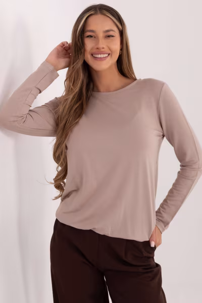 Bluzka Model RV-BZ-A-160.19P Dark Beige - Relevance — zdjęcie 1
