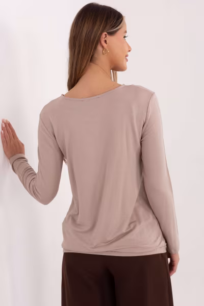 Bluzka Model RV-BZ-A-160.19P Dark Beige - Relevance — zdjęcie 3