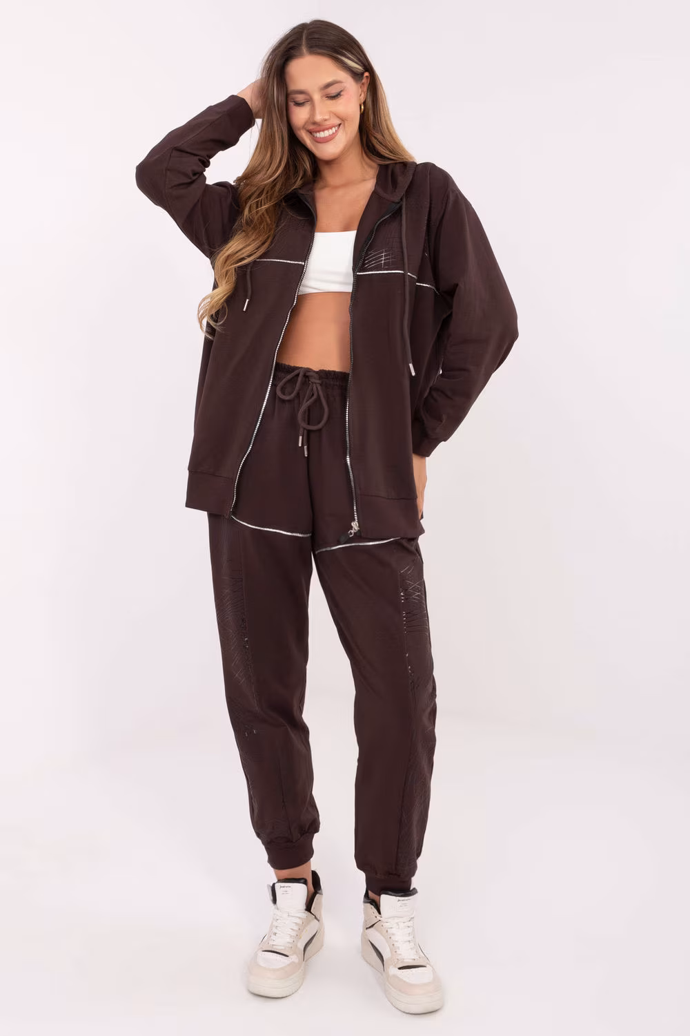 Spodnie Komplet Model RV-KMPL-A881.15 Dark Brown - Relevance