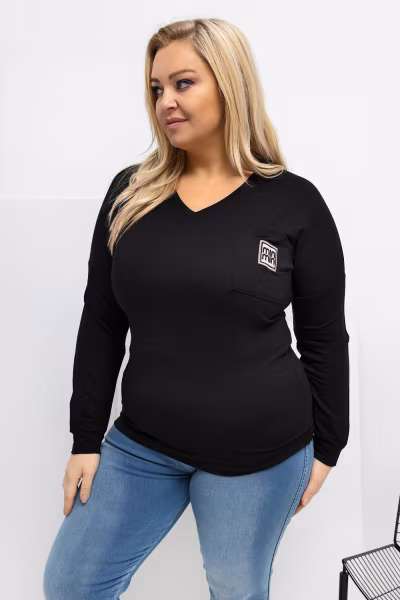 Bluzka Model RV-BZ-A-161.63 Black - Relevance — zdjęcie 1