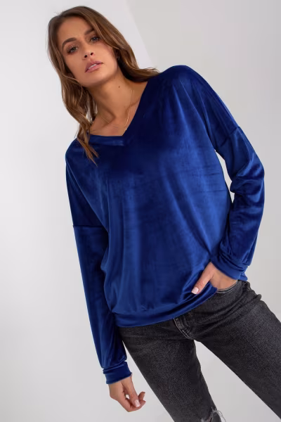 Bluza Damska Model RV-BL-8441.07P Cobalt - Relevance — zdjęcie 2