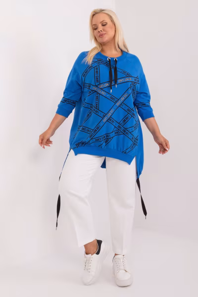 Bluzka Model RV-TU-7598.94 Dark Blue - Relevance — zdjęcie 2
