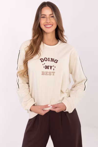 Bluza Damska Model RV-BL-A942.62 Light Beige - Relevance — zdjęcie 1