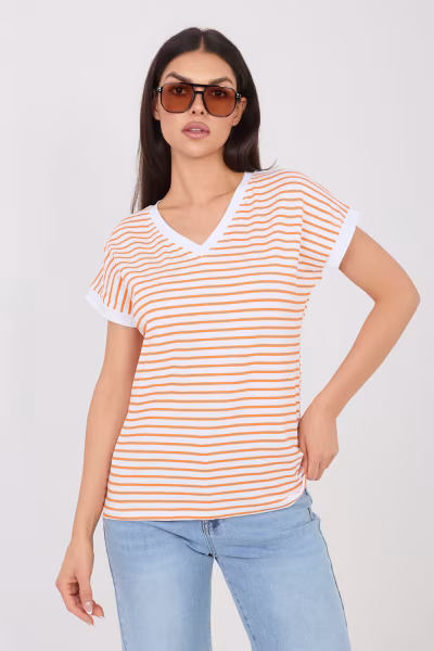 Tshirt Damski Model RV-TS-A1124.90 Orange - Relevance — zdjęcie 1