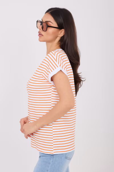 Tshirt Damski Model RV-TS-A1124.90 Orange - Relevance — zdjęcie 2